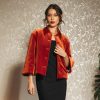 marseille jacket giacca retro ruggine velvet shiny velluto