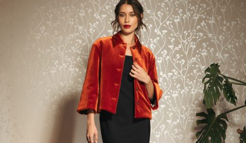 marseille jacket giacca retro ruggine velvet shiny velluto