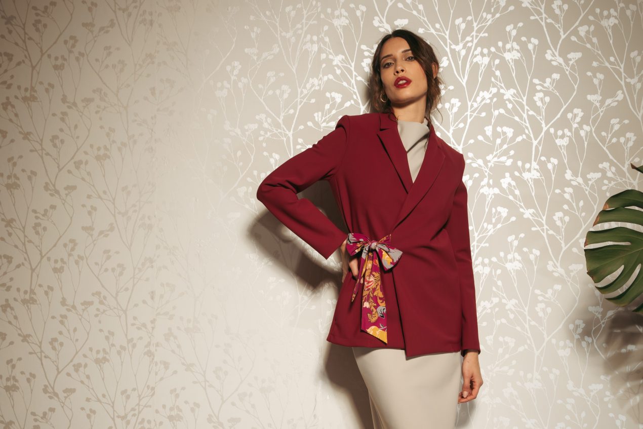 nimes giacca jacket bordeaux merlot burgundy colour FW24