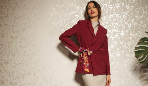 nimes giacca jacket bordeaux merlot burgundy colour FW24